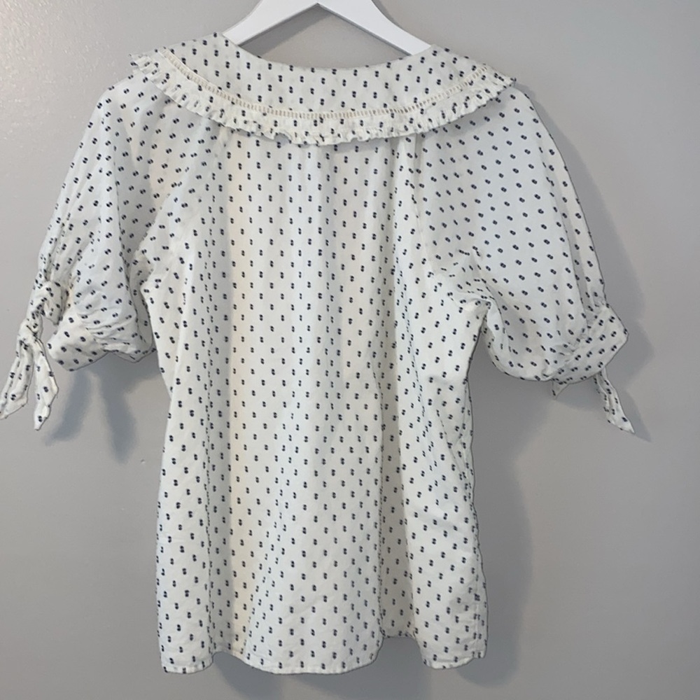 LC Lauren Conrad Peter-Pan Collar Ruffled Blouse - Picture 7 of 7